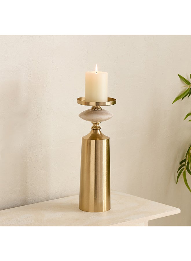 Home Box Decorative Pillar Candle Holder Gold - Image 1